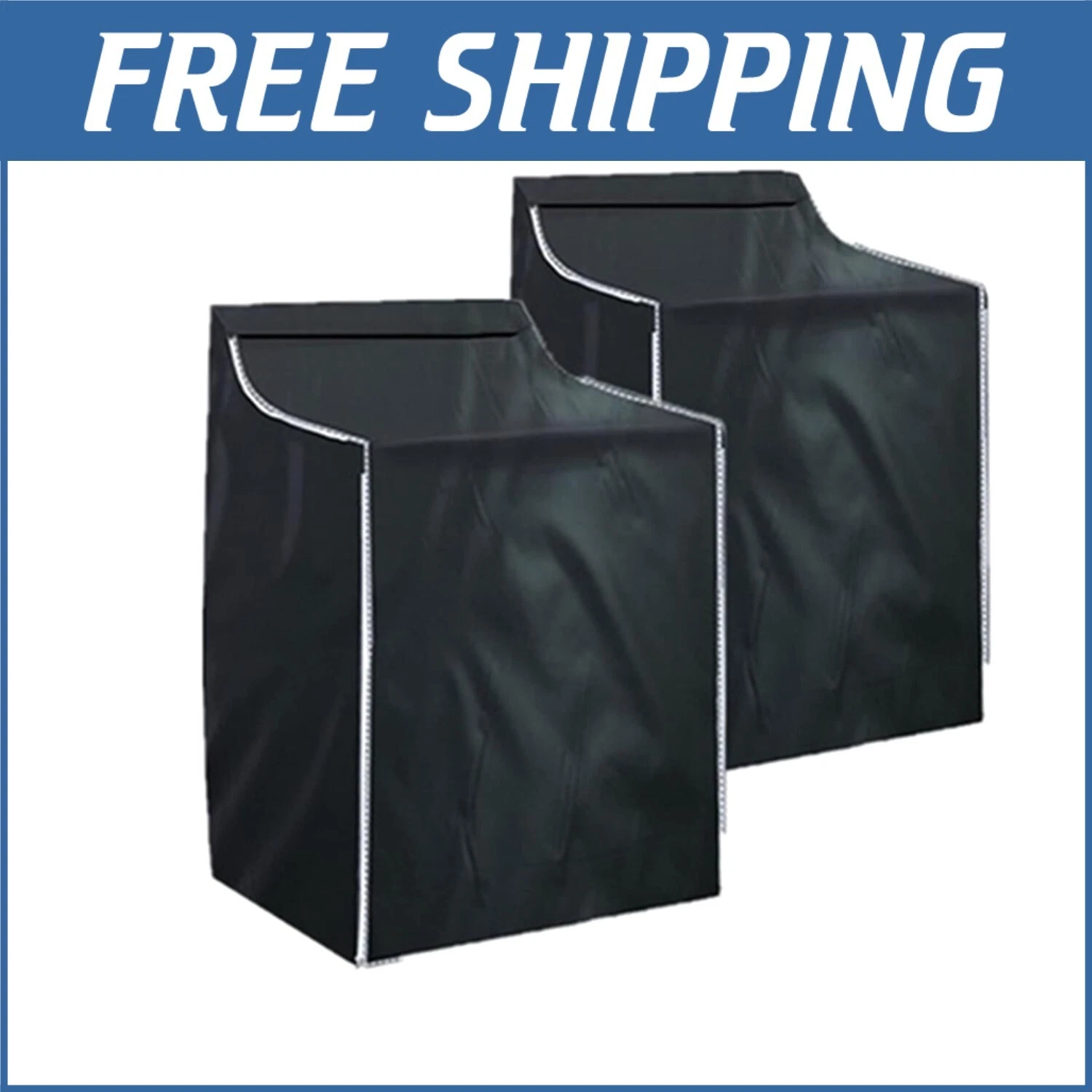 Elegant Black Washer and Dryer Covers, 3-Sided Pro